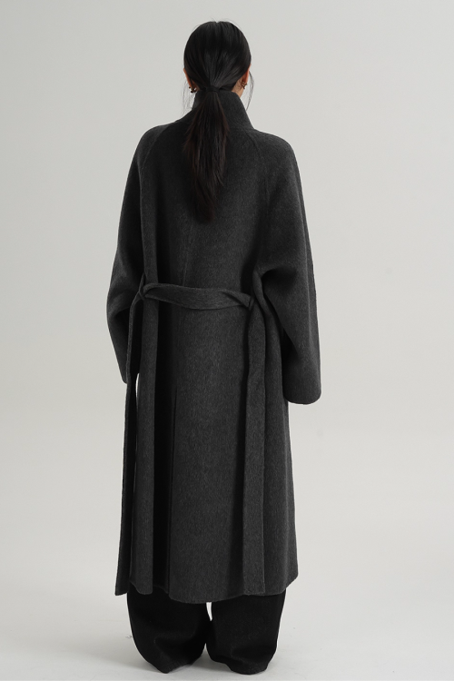 Stand Collar Long Coat