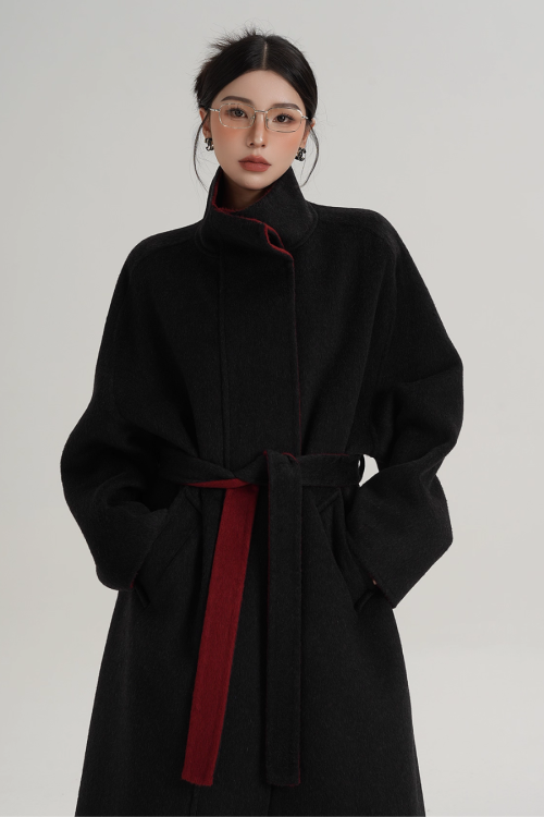 Stand Collar Long Coat