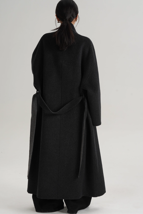 Stand Collar Long Coat