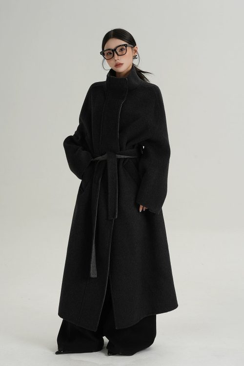 Stand Collar Long Coat