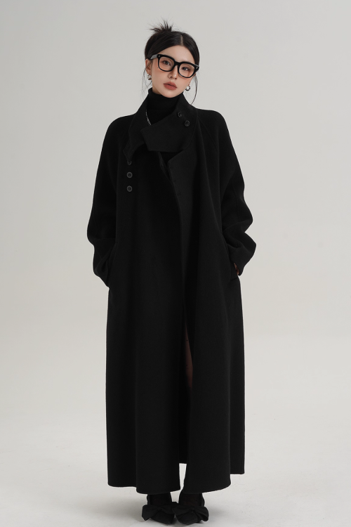 Stand Collar Long Coat