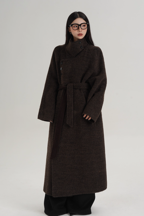 Stand Collar Long Coat