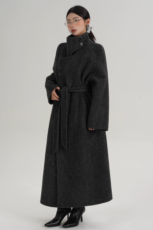 Stand Collar Long Coat