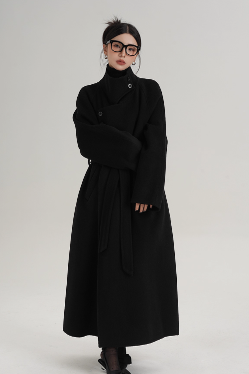 Stand Collar Long Coat