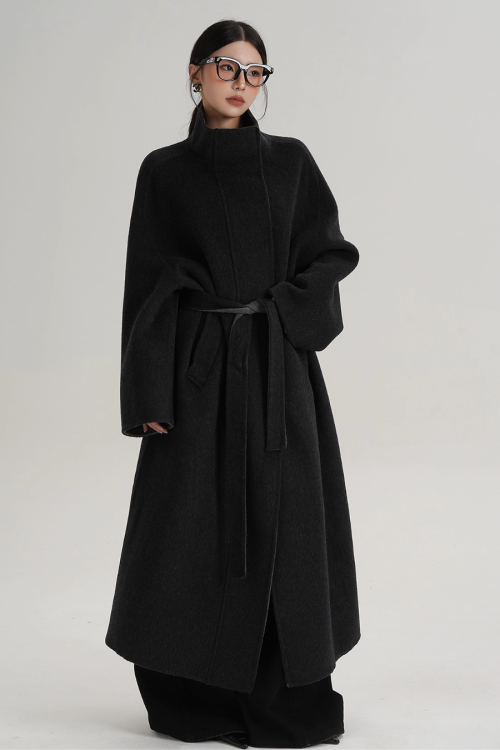 Stand Collar Long Coat