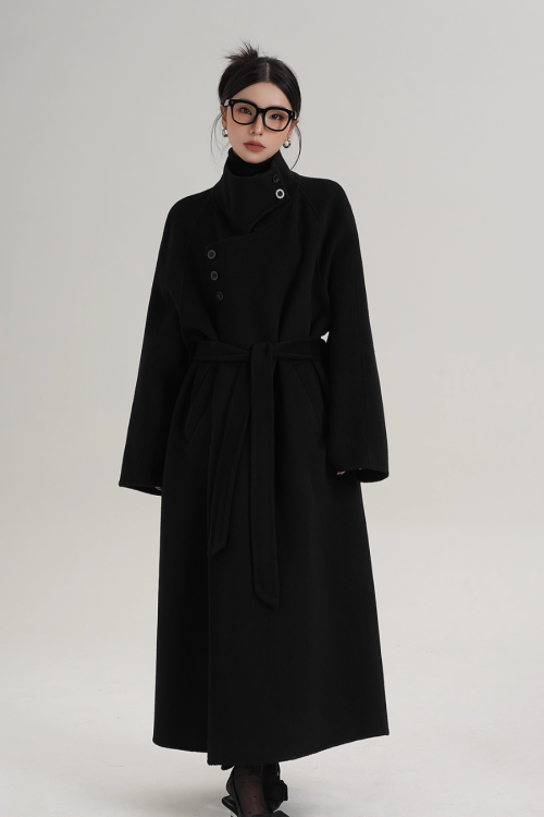 Stand Collar Long Coat