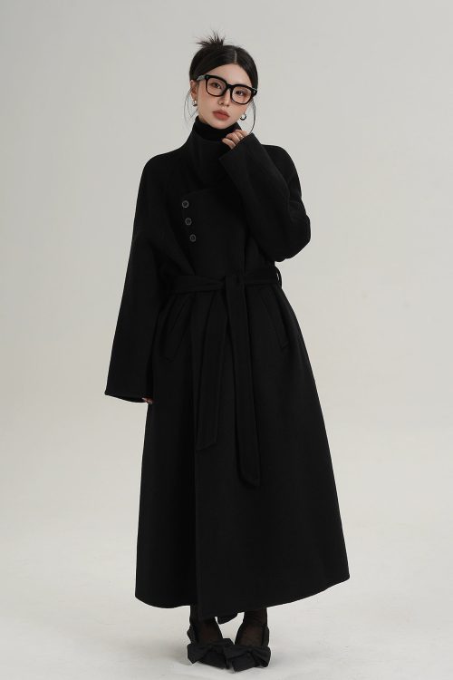 Stand Collar Long Coat