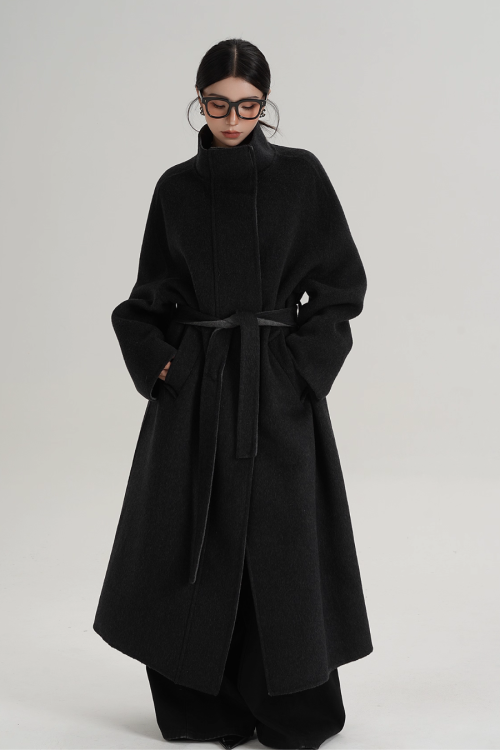 Stand Collar Long Coat