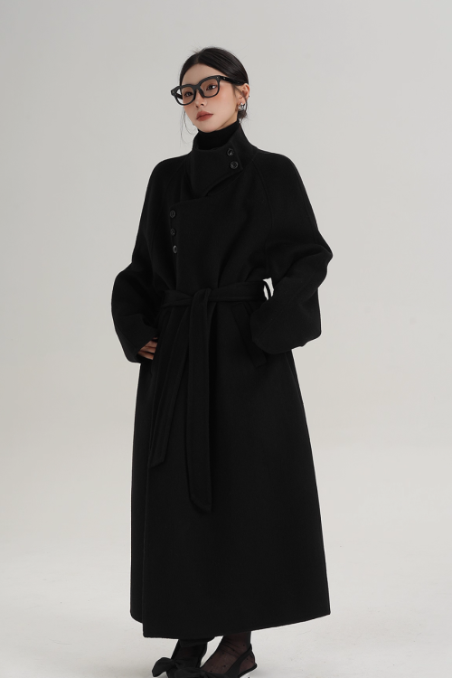 Stand Collar Long Coat
