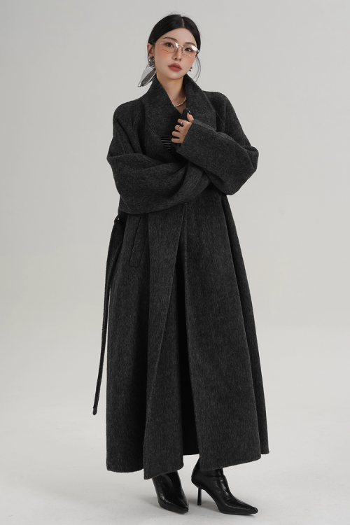 Stand Collar Long Coat