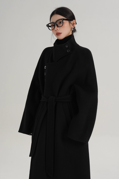 Stand Collar Long Coat