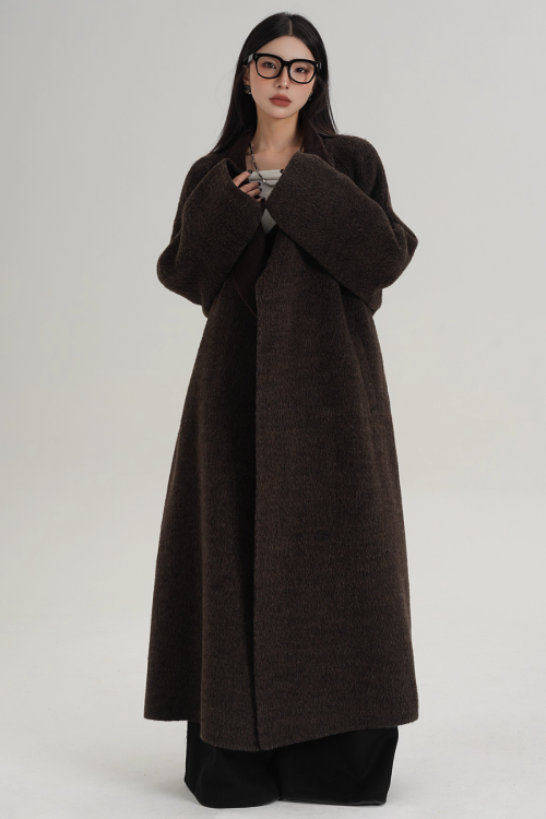 Stand Collar Long Coat