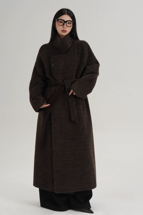 Stand Collar Long Coat