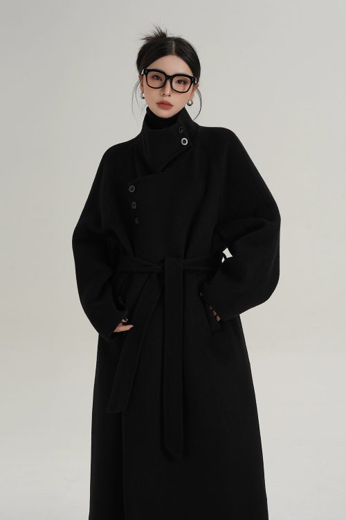 Stand Collar Long Coat