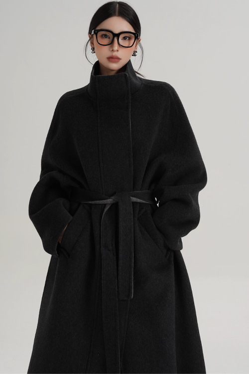 Stand Collar Long Coat