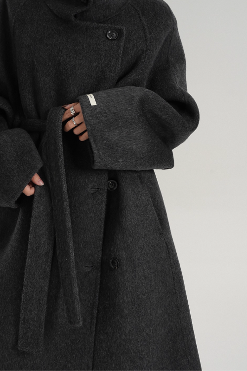 Stand Collar Long Coat