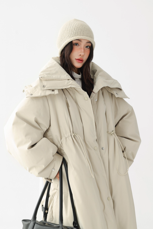 Stand Collar Long Down Coat
