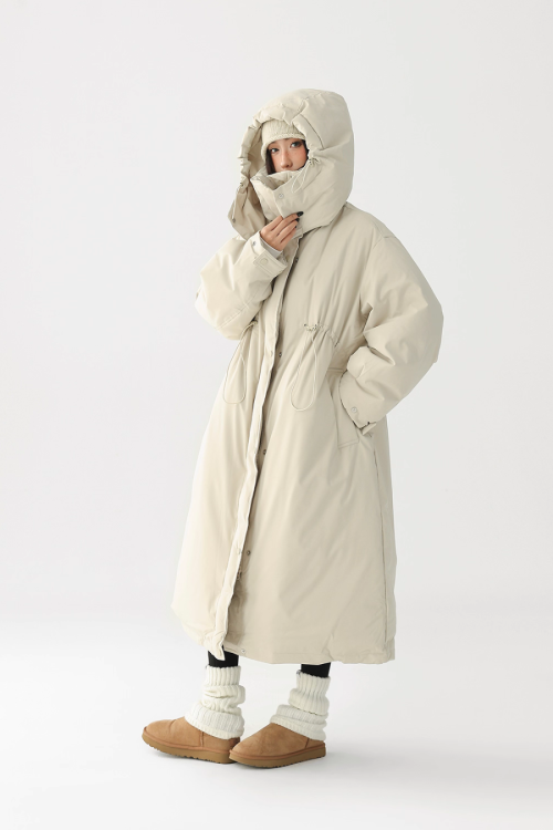 Stand Collar Long Down Coat
