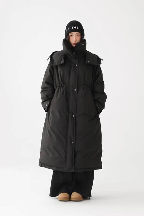 Stand Collar Long Down Coat