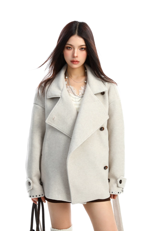 Stand Collar Mid-Length Coat
