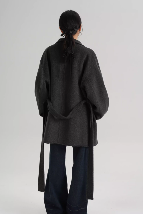 Stand Collar Mid-Length Coat