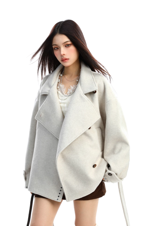 Stand Collar Mid-Length Coat