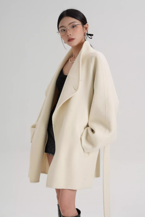 Stand Collar Mid-Length Coat