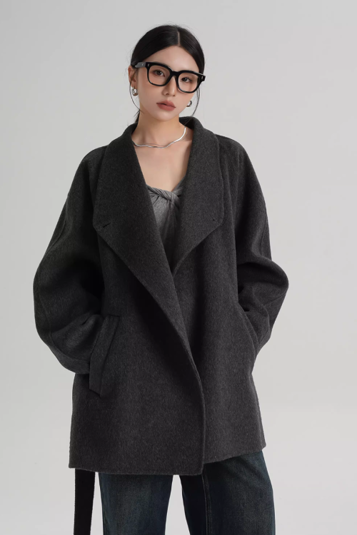 Stand Collar Mid-Length Coat