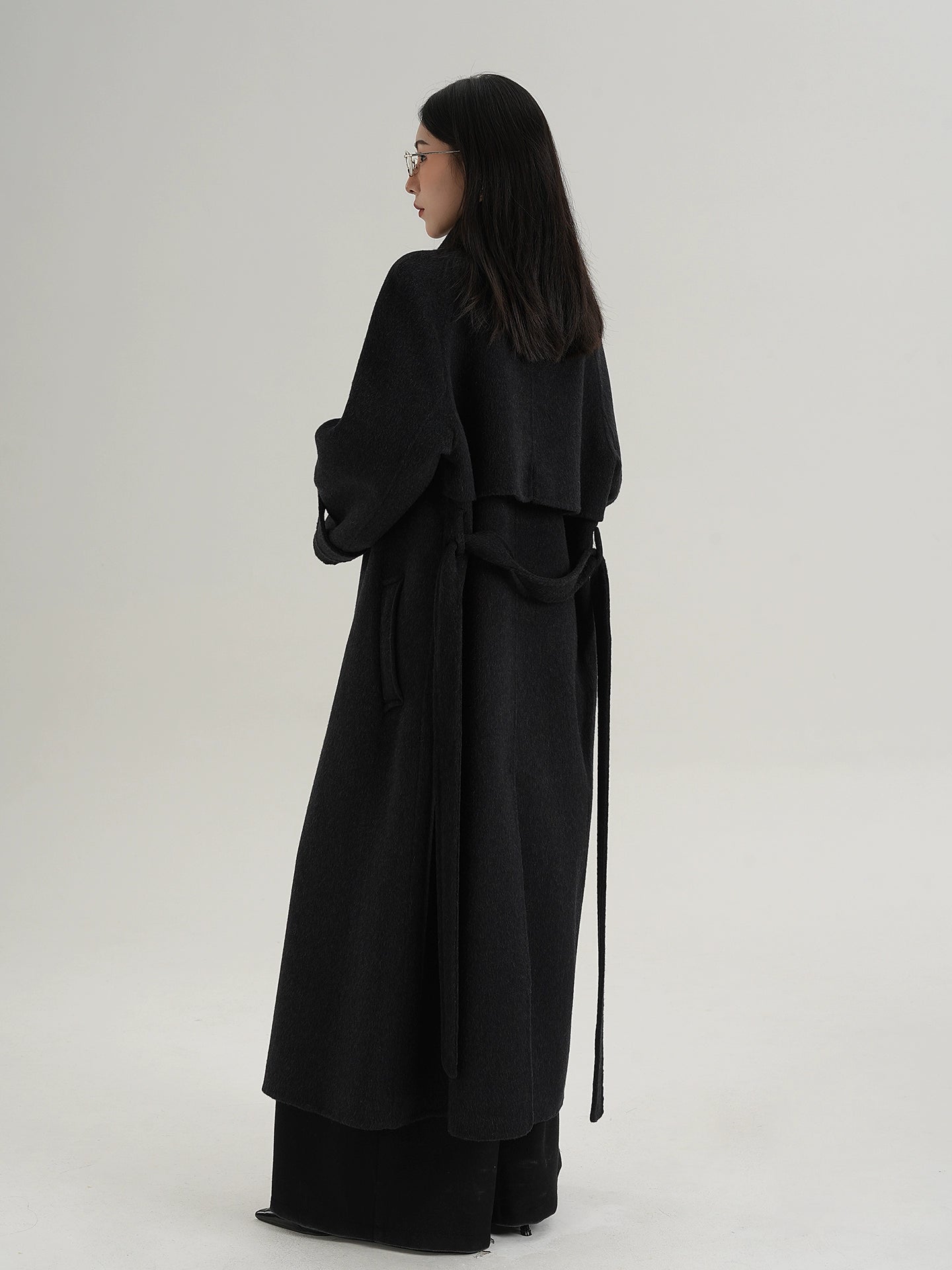 Stand Collar Paid Long Coat Stand Collar Paid Long Coat