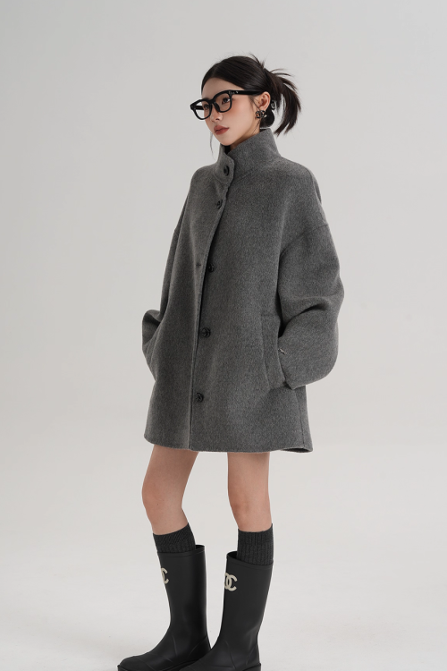 Stand Collar Short Coat