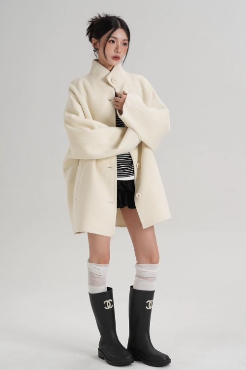 Stand Collar Short Coat