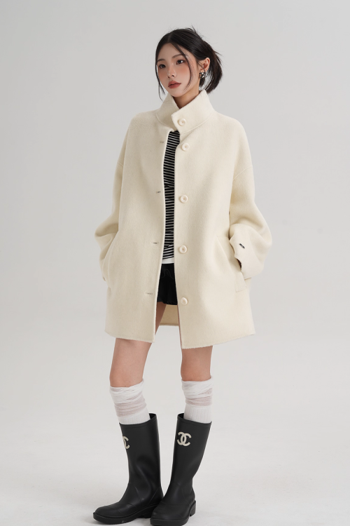 Stand Collar Short Coat
