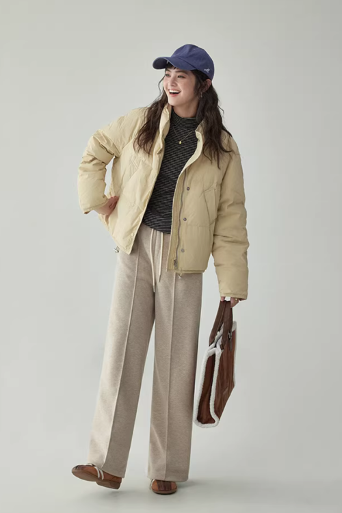 Stand Collar Short Down Jacket