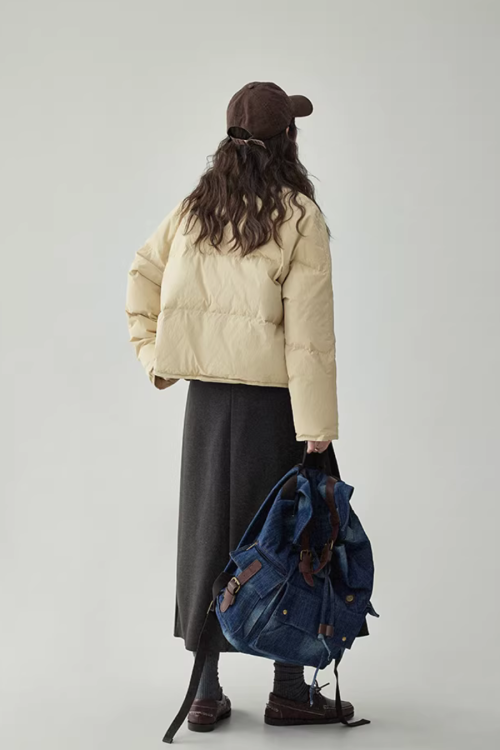 Stand Collar Short Down Jacket