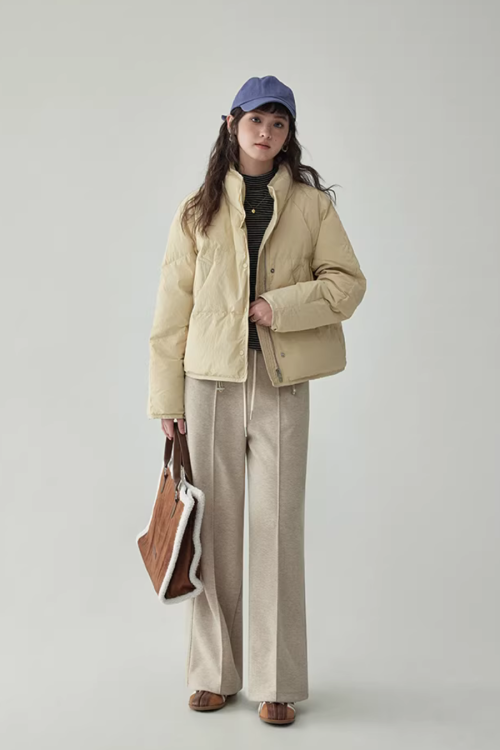 Stand Collar Short Down Jacket