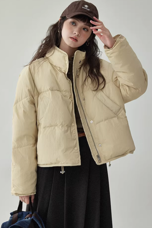 Stand Collar Short Down Jacket