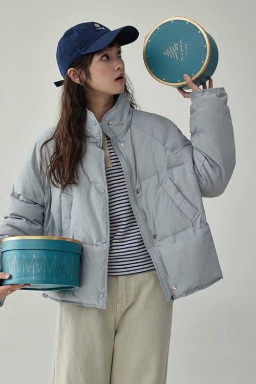 Stand Collar Short Down Jacket