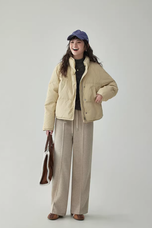 Stand Collar Short Down Jacket