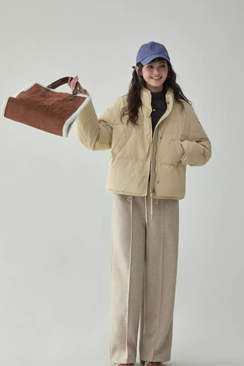 Stand Collar Short Down Jacket