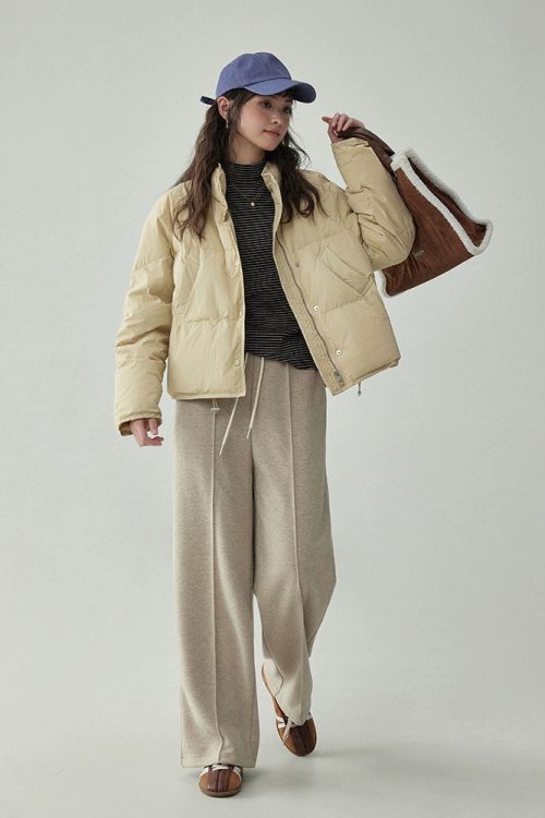 Stand Collar Short Down Jacket