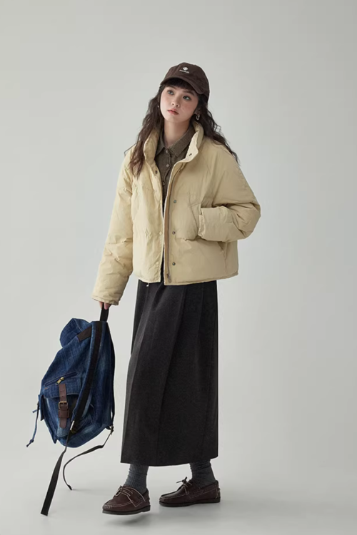 Stand Collar Short Down Jacket