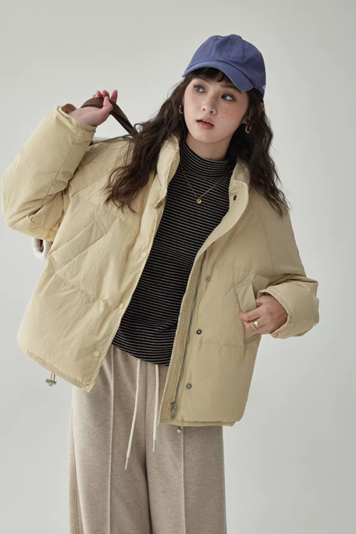 Stand Collar Short Down Jacket