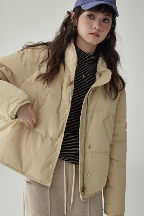 Stand Collar Short Down Jacket