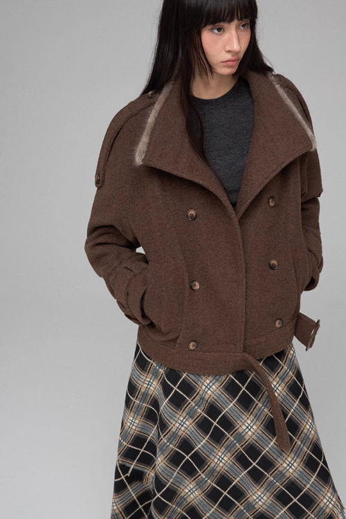 Stand Collar Short Jacket