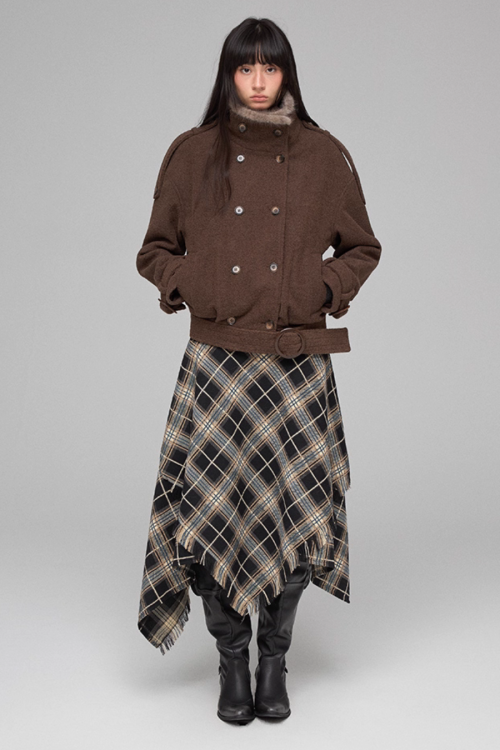 Stand Collar Short Jacket