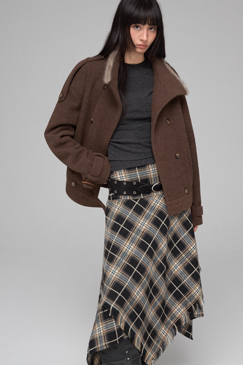 Stand Collar Short Jacket