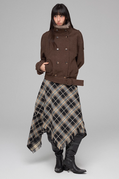 Stand Collar Short Jacket