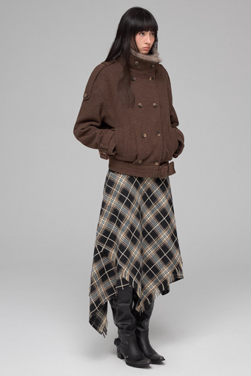 Stand Collar Short Jacket