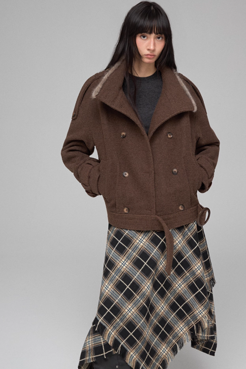 Stand Collar Short Jacket