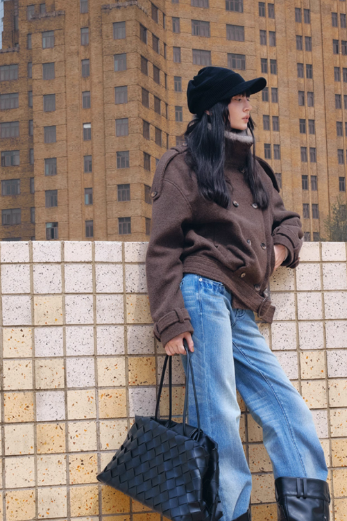 Stand Collar Short Jacket